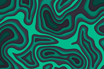 Papercut multi layers 3D color texture vector background. Abstract topography concept design or flowing liquid illustration for website template. 