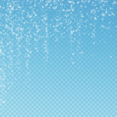 Beautiful snowfall Christmas background. Subtle fl