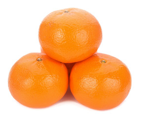 Ripe orange isolated on white background