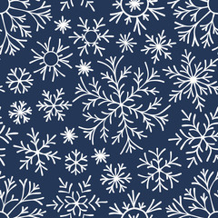 Christmas seamless doodle pattern