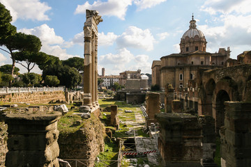 Rome, view on Roman remains