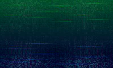 A stream of binary matrix code on the screen. numbers of the computer matrix. The concept of coding, hacker or mining of crypto-currency bitcoin. Vector illustration.