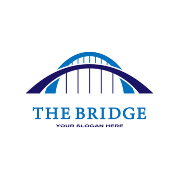 Abstract bridge logo design template. ESP 10. Vector