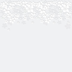 Gray Background with flowers. Vector illustration.