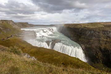 Der Gullfoss Wasserfall