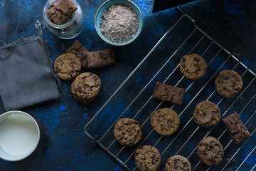 Obraz na płótnie Canvas homemade chocolate cookies