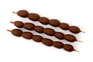 Schokolierte Weintraubenspieße