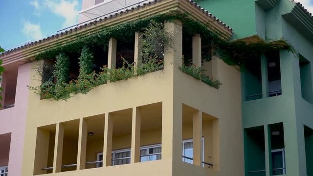 Buildings and houses of the luxurius urbanizatoin of Sotogrande, in Cadiz.