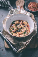 Garnelen in Chili Tapas mit Kräutern