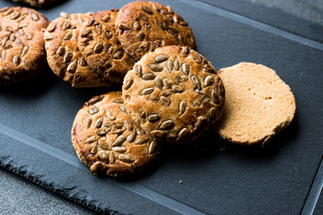 Oatmeal Cookies with Sunflower Seeds / Kernel Seeds for Ketogenic or Keto Diet.