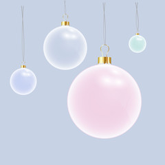 Christmas balls set. Vector illustration.