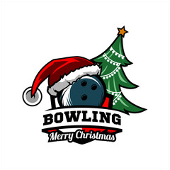 Bowling Cristmas Tree Logo