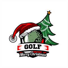 Golf Cristmas Tree Logo	