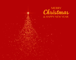 Christmas background with tree