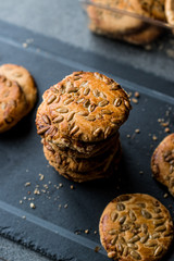 Oatmeal Cookies with Sunflower Seeds / Kernel Seeds for Ketogenic or Keto Diet.