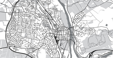 Fototapeta na wymiar Urban vector city map of Perth, Scotland