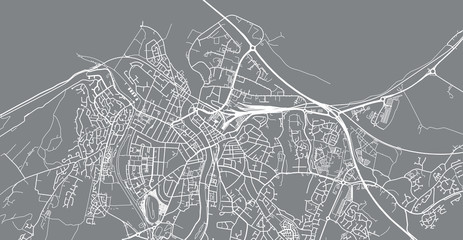Urban vector city map of Inverness, Scotland