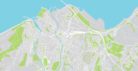 Urban vector city map of Inverness, Scotland