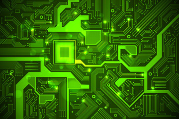 High tech electronic circuit board vector background.