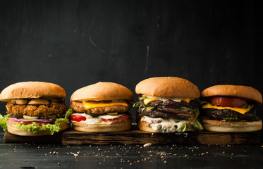 Assorted delicious burgers - 236107281