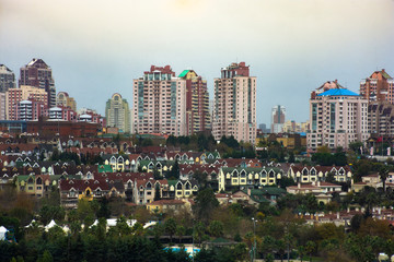 Fototapeta premium buildings surrounded by trees
