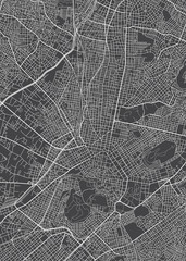 Obraz premium City map Athens, monochrome detailed plan, vector illustration