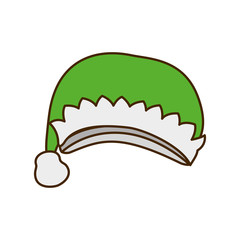 green christmas hat isolated icon