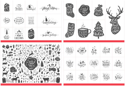 Christmas Mega Pack with Ornaments, Greetings and Quotes