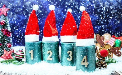 4 Advent Hintergrund Karte Grußkarte Panorama 