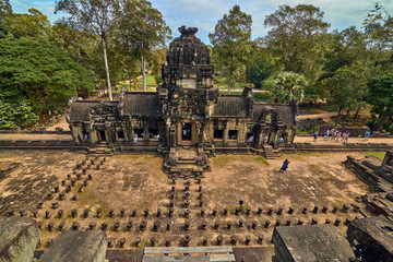 SIEM REAP, CAMBODIA - 13 December 2014:View of Baphuon temple at Angkor Wat complex is popular...
