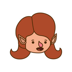 elf woman head avatar character