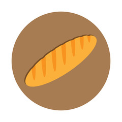 Icon, logo of a loaf of bread. Baton. Vector illustration.