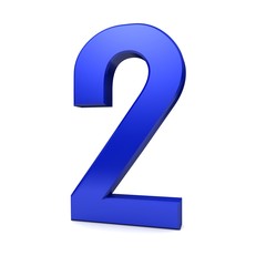 number 1 blue 3d