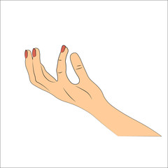 Obraz premium Hand gestures. Vector illustration.
