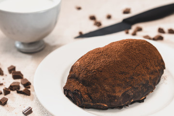 Low-angle photography of dirty bread