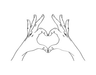 Hand gestures. Vector illustration.