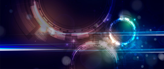 Abstract tech background. Futuristic technology interface