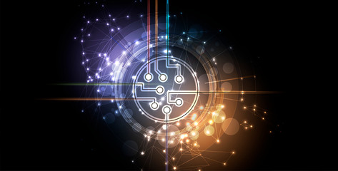 Abstract tech background. Futuristic technology interface