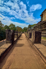 Fototapeta premium View of Baphuon temple at Angkor Wat complex is popular tourist attraction, Angkor Wat Archaeological Park in Siem Reap, Cambodia UNESCO World Heritage Site