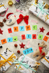 Fototapeta na wymiar happy new year 2019