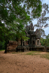 Fototapeta na wymiar Buddhist temple in Angkor thom complex, Angkor Wat Archaeological Park in Siem Reap, Cambodia UNESCO World Heritage Site