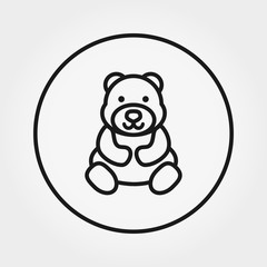 Teddy bear. Universal icon. Vector. Editable Thin line.