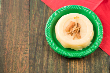 Traditional Colombian natilla on christmas - Christmas atmosphere