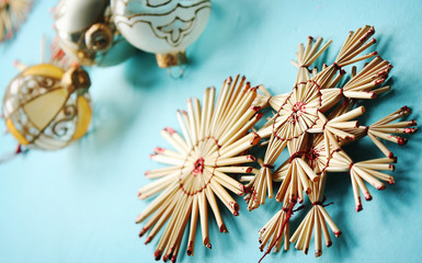 Naklejka premium Blue Christmas background