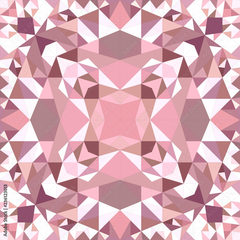 Poster pink abstract repeating triangle mosaic kaleidoscope wallpaper pattern - geometric vector background