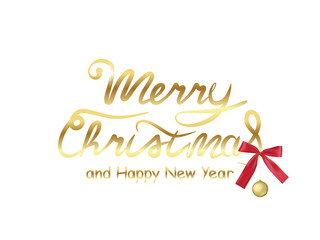 Merry Christmas and Happy New Year greeting card