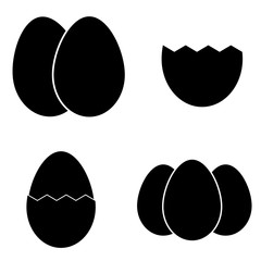 Egg icon, logo on white background