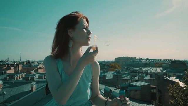 Woman on the roof