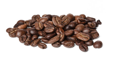 coffee beans isolated on white background