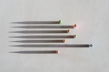 dots from pencils and their shadows